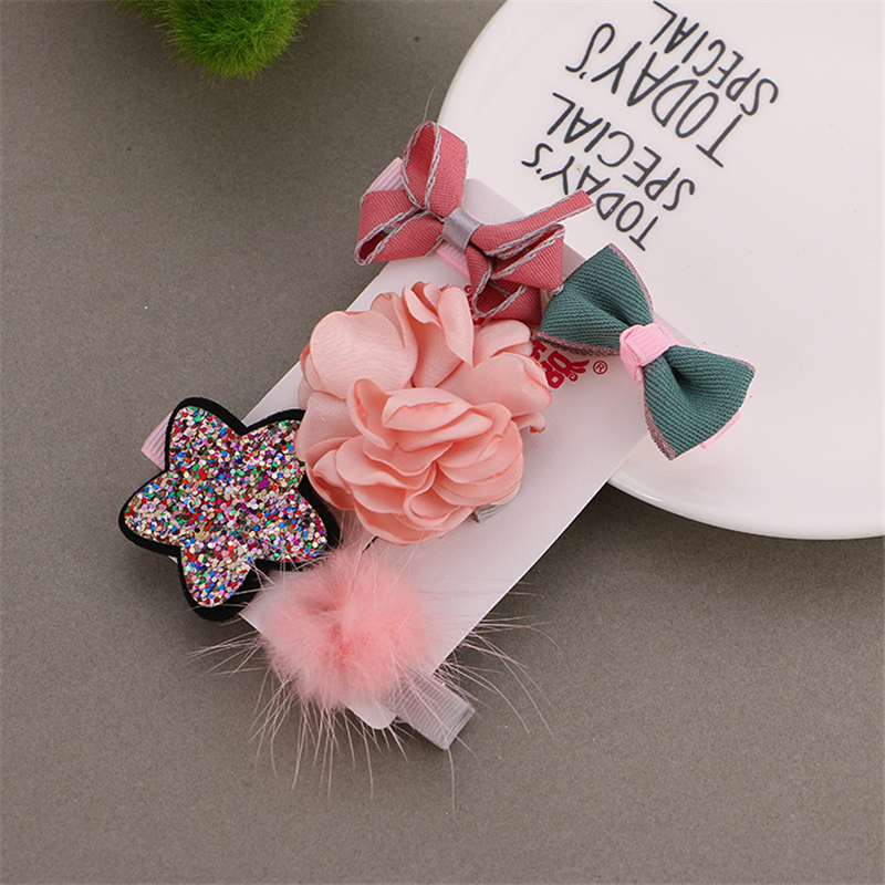 Baby Hair Clips 5pcs Bow Accessories